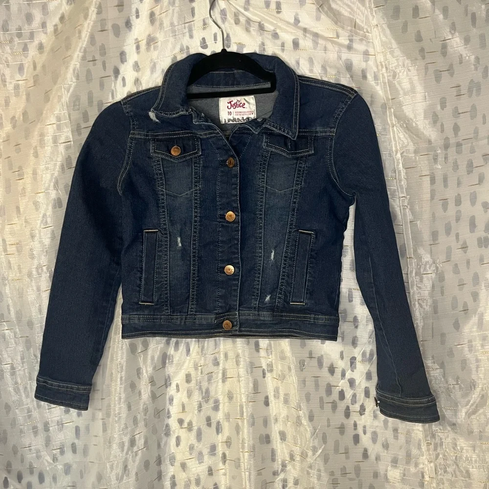 Kids‎ Jean jacket Justice brand Size 10